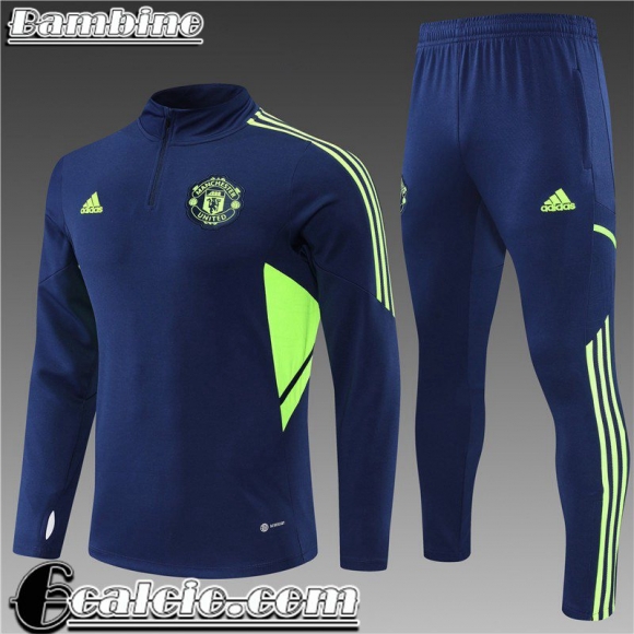 Tute Calcio Manchester United blu Bambini 22 23 TK328