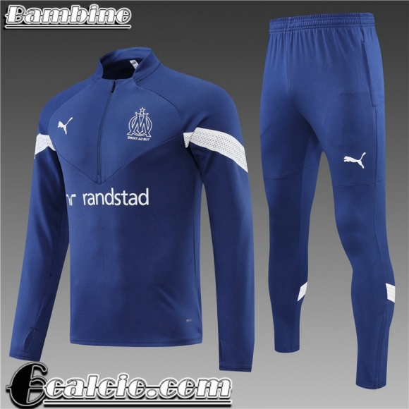 Tute Calcio Olympique Marsiglia blu Bambini 22 23 TK333