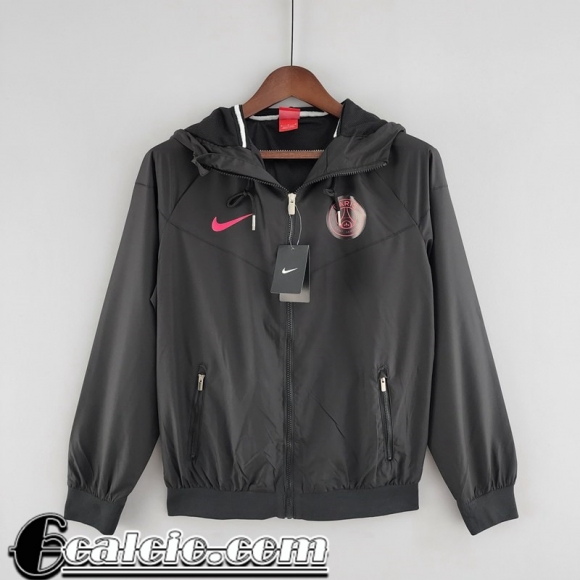 Giacca a vento Cappuccio PSG Nero Uomo 22 23 WK83