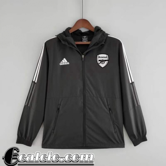 Giacca a vento Cappuccio Arsenal Nero Uomo 22 23 WK99