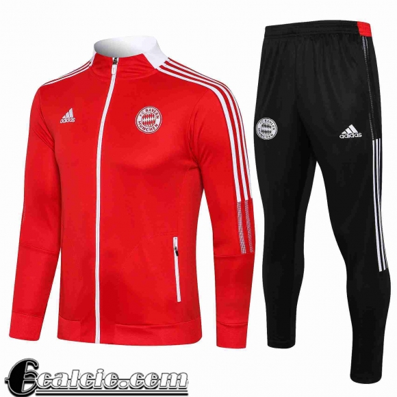 Full-Zip Giacca Bayern Monaco rosso Uomo JK114 2021 2022