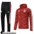 Giacca a vento Cappuccio Bayern Monaco rosso Uomo WK24 2021 2022