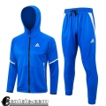 Full-Zip Giacca Cappuccio sport blu Uomo 23 24 B09