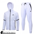 Full-Zip Giacca Cappuccio sport Bianco Uomo 23 24 B10