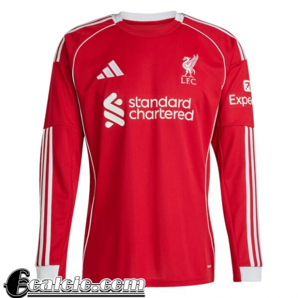 Liverpool Maglia Calcio Prima Uomo Manga Larga 25-26