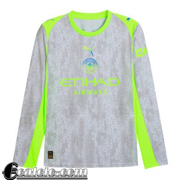 Manchester City Maglia Calcio Terza Uomo Manga Larga 25-26
