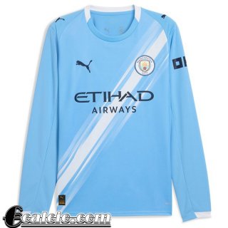 Manchester City Maglia Calcio Prima Uomo Manga Larga 25-26