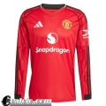Manchester United Maglia Calcio Prima Uomo Manga Larga 25-26