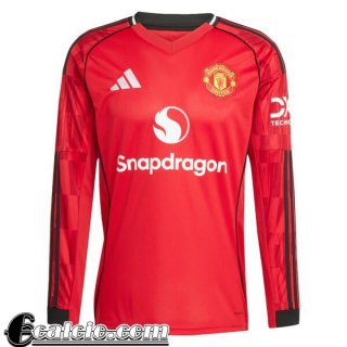 Manchester United Maglia Calcio Prima Uomo Manga Larga 25-26