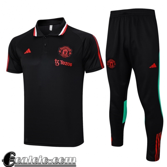 Polo Shirts Manchester United nero Uomo 23 24 E03