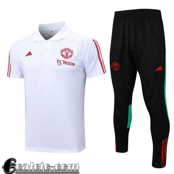 Polo Shirts Manchester United Bianco Uomo 23 24 E05