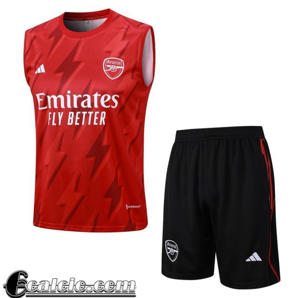 Tute Calcio Senza maniche Arsenal rosso Uomo 23 24 A55