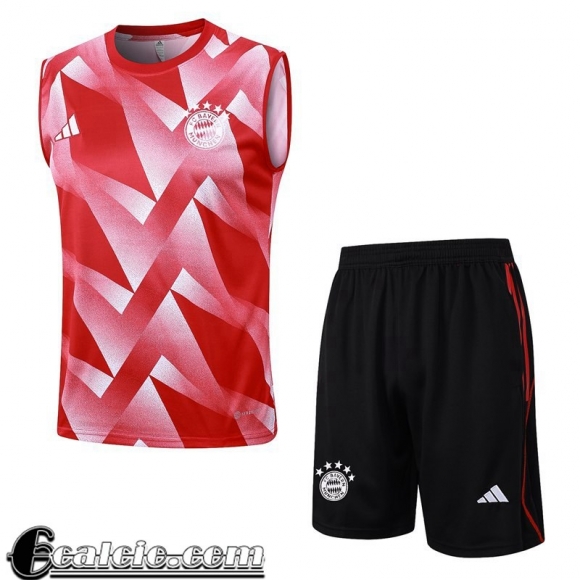 Tute Calcio Senza maniche Bayern Monaco rosso Uomo 23 24 A59