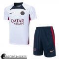 Tute Calcio T Shirt PSG Bianco Uomo 23 24 A66