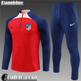 Tute Calcio + PANTALONI Atletico Madrid rosso Bambini 23 24 C06