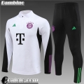 Tute Calcio + PANTALONI Bayern Monaco Bianco Bambini 23 24 C07