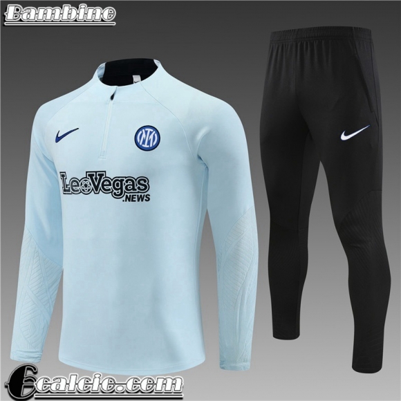 Tute Calcio + PANTALONI Inter Milan azzurro Bambini 23 24 C11