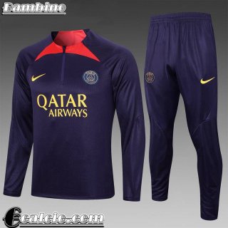 Tute Calcio + PANTALONI PSG Viola Bambini 23 24 C18