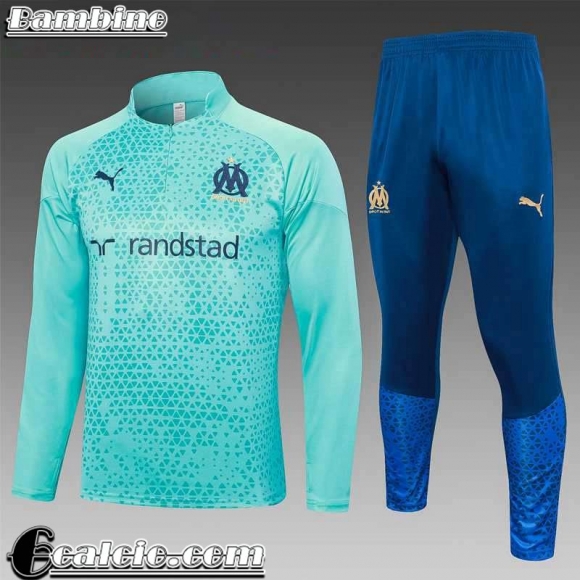 Tute Calcio + PANTALONI Marsiglia azzurro Bambini 23 24 C25