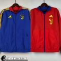 Giacca a vento Reversible Juventus blu rosso Uomo 23 24 D118