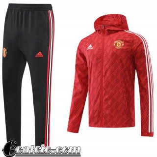 Giacca a vento Cappuccio Manchester United rosso Uomo 2022 23 WK104