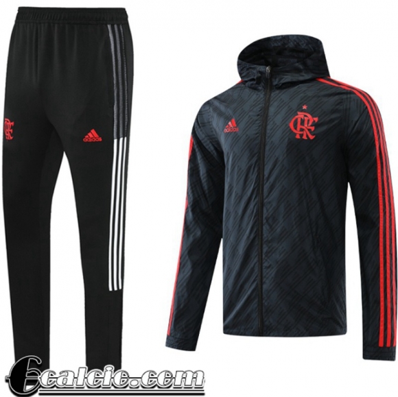 Giacca a vento Cappuccio Flamengo Nero Uomo 2022 23 WK109